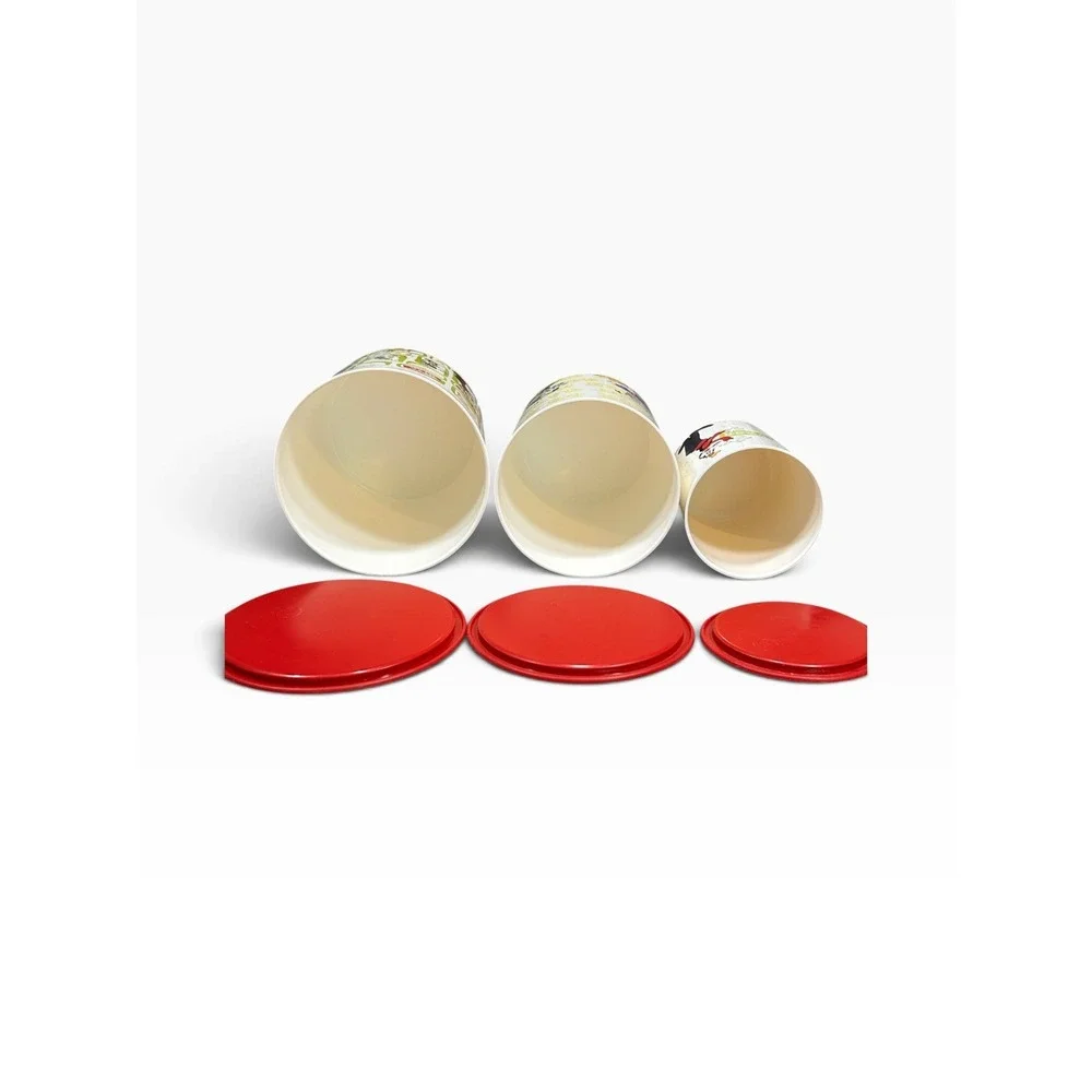 Vtg. Disney Tupperware Canisters Set of 3 w/ Lids - Mickey/Minnie/Goofy/Donald